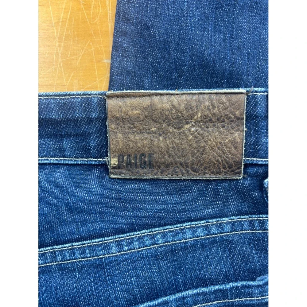 Paige Denim Co Mens Straight Leg Jeans Dark Wash Blue Made in USA Size 30